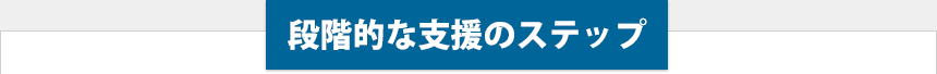 段階的な支援のステップ